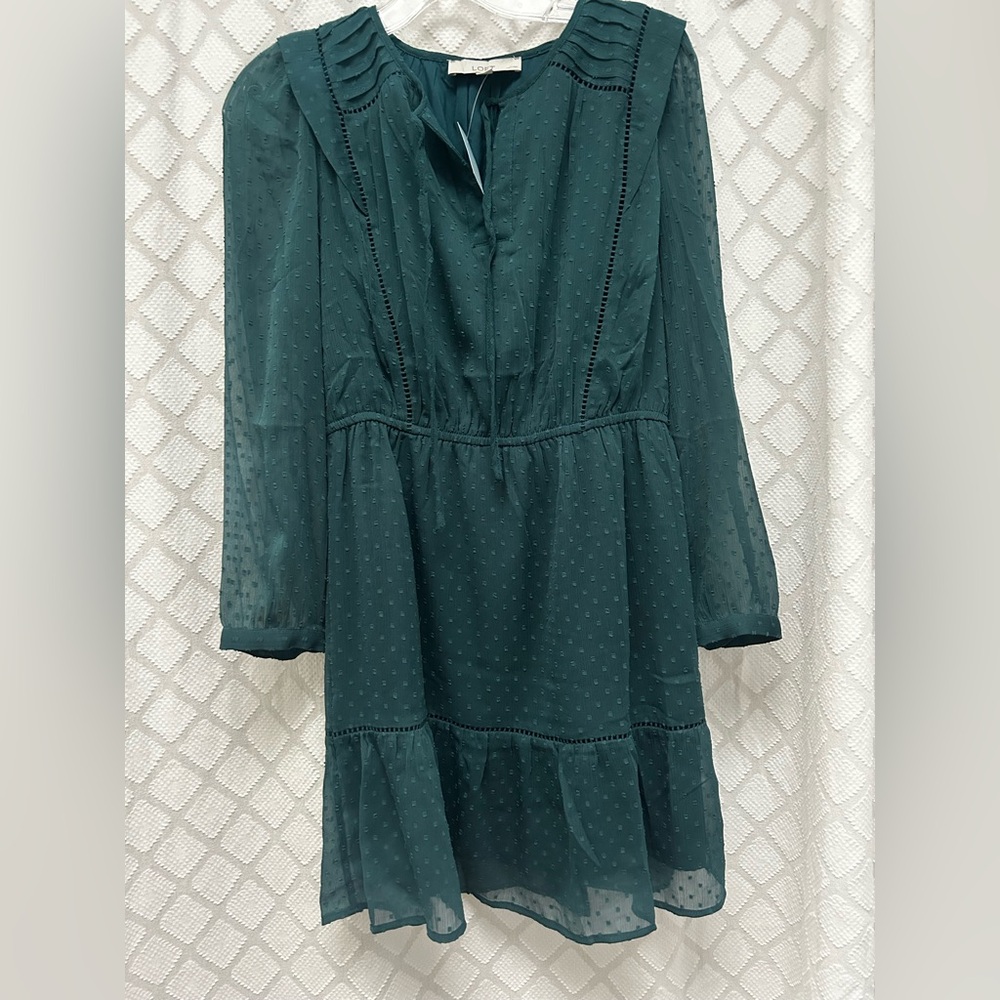 LOFT Teal Textured Blouse